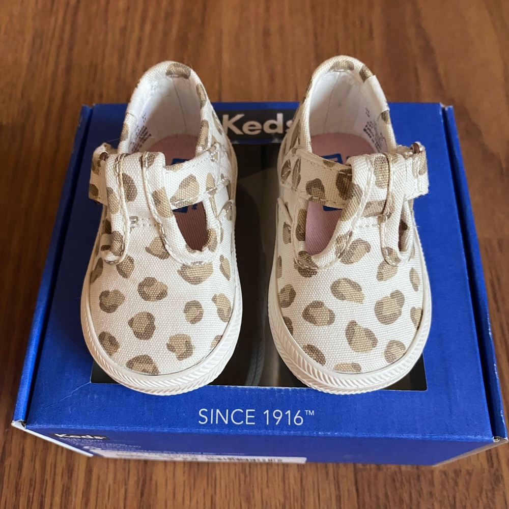 Keds T Strap Leopard Tennis Shoes
